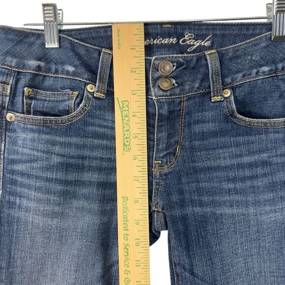 AEO sz 4 y2k style low rise Artist Distressed Bootcut Denim Jeans - Picture 7 of 11